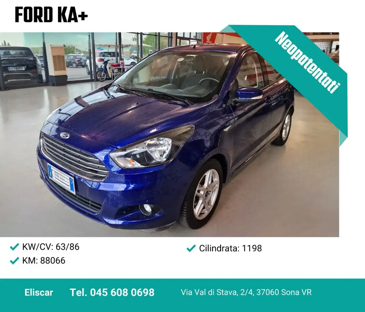 Ford Ka/Ka+ 1.2 Ti-VCT 85CV Ultimate Blauw - 1