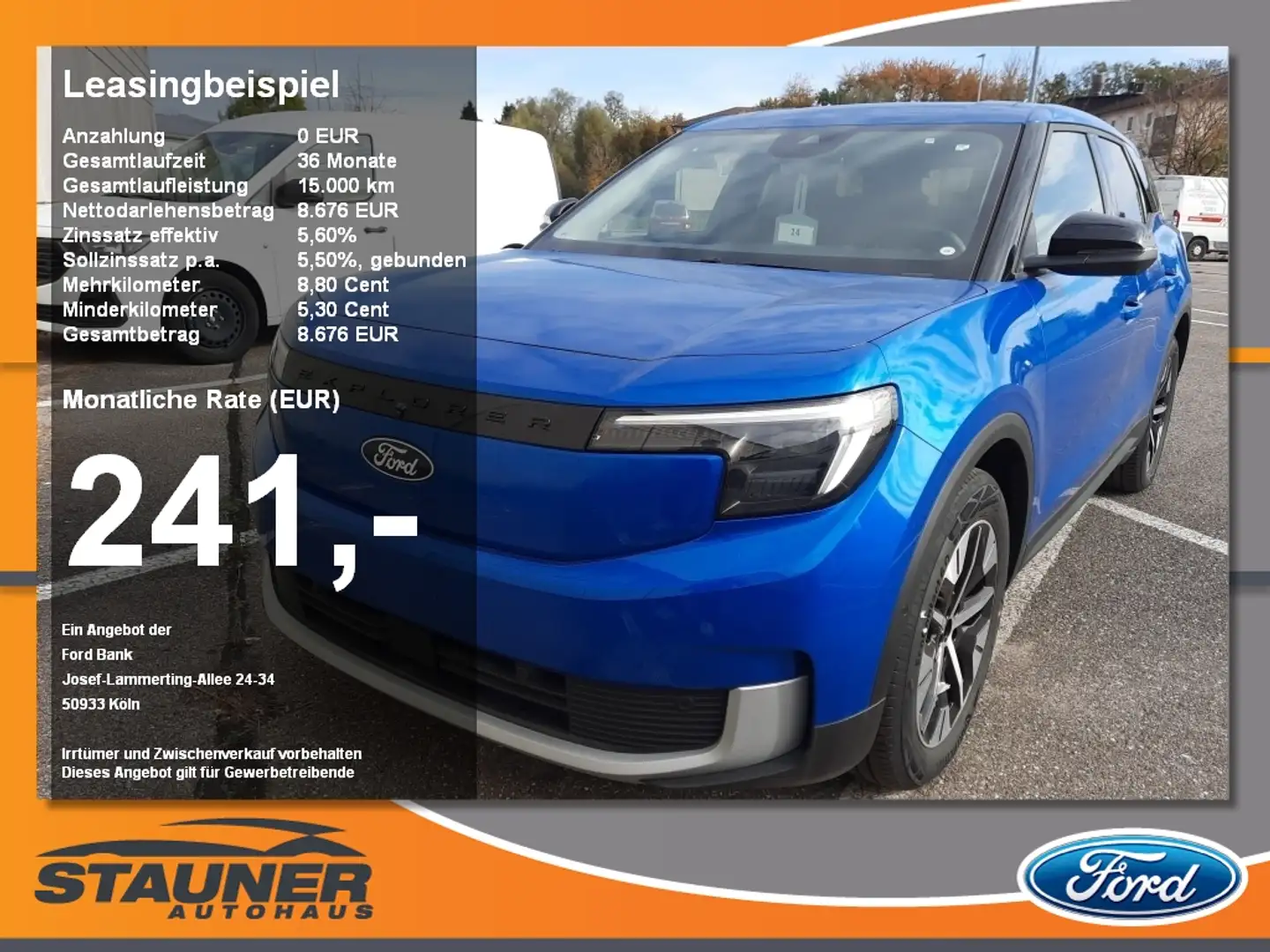 Ford Explorer RWD 77 KWH ACC 19 Zoll Räder Klima Blauw - 1