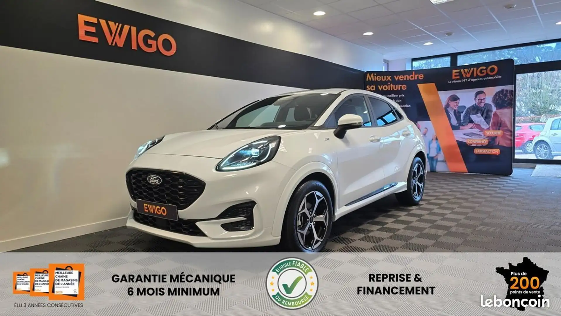 Ford Puma 1.0 ecoboost 125 ch mhev s&s powershift st-line Blanc - 1