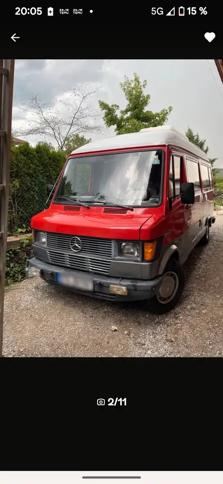 Mercedes-Benz T1 Bremer d207 Camper H-Kennzeichen, foto 4
