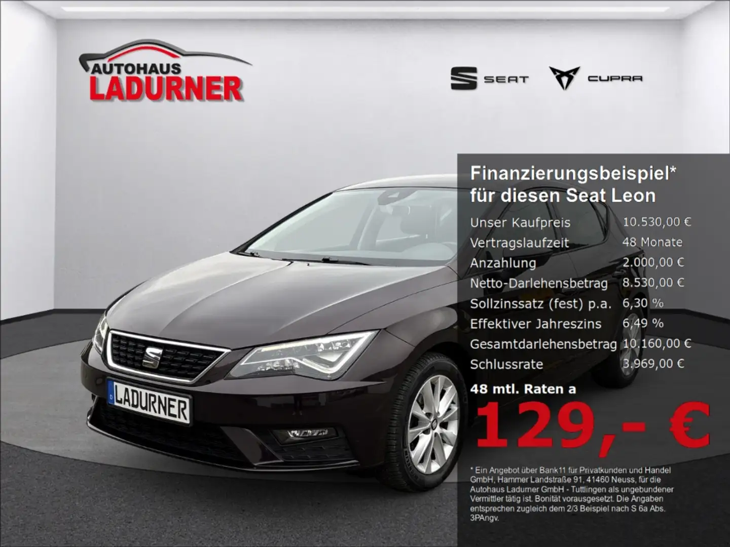 SEAT Leon Style 1.4l TSI *LED+Spurhalteass.+PDC Notbremsass. Mauve - 1