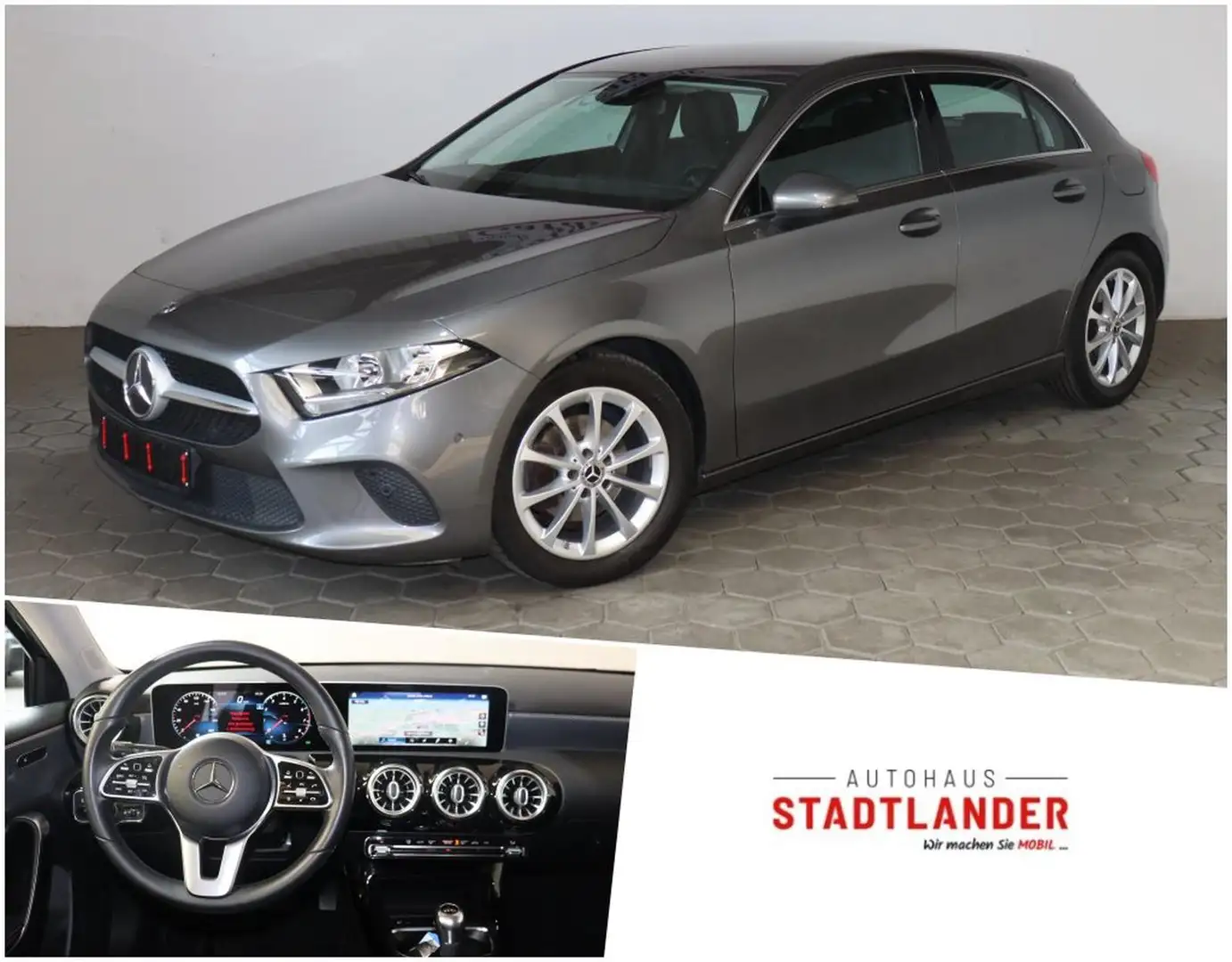 Mercedes-Benz A 180 A 180 MBUX*CAM*GRA*AHK Gris - 1