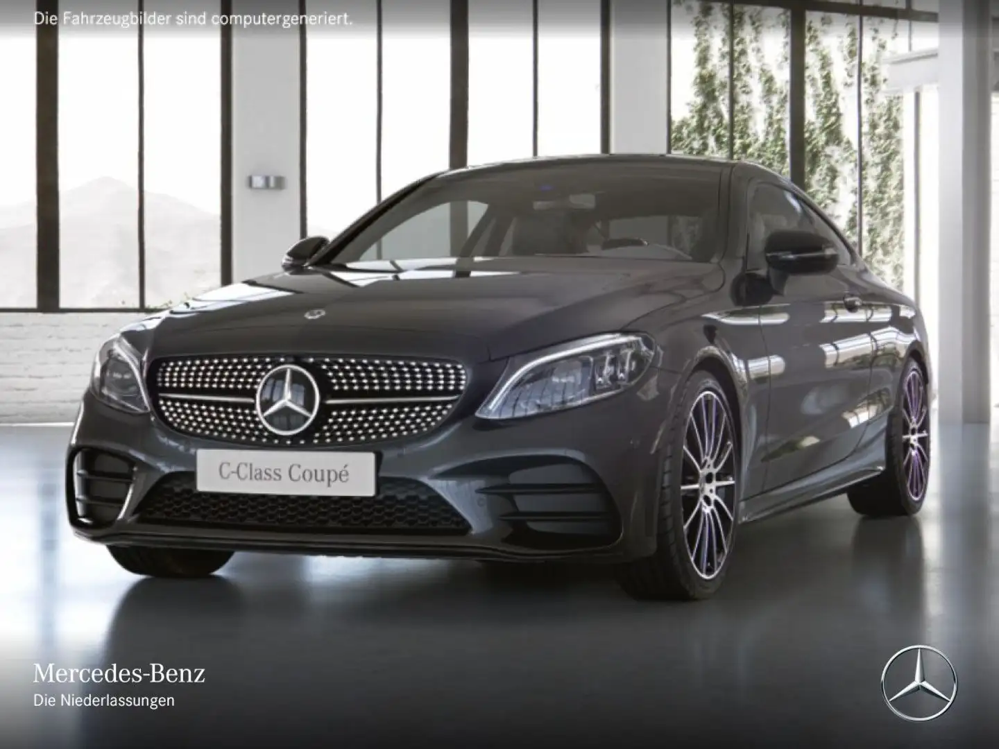 Mercedes-Benz C 300 Coupé AMG+NIGHT+PANO+MULTIBEAM+FAHRASS+19" Grau - 2
