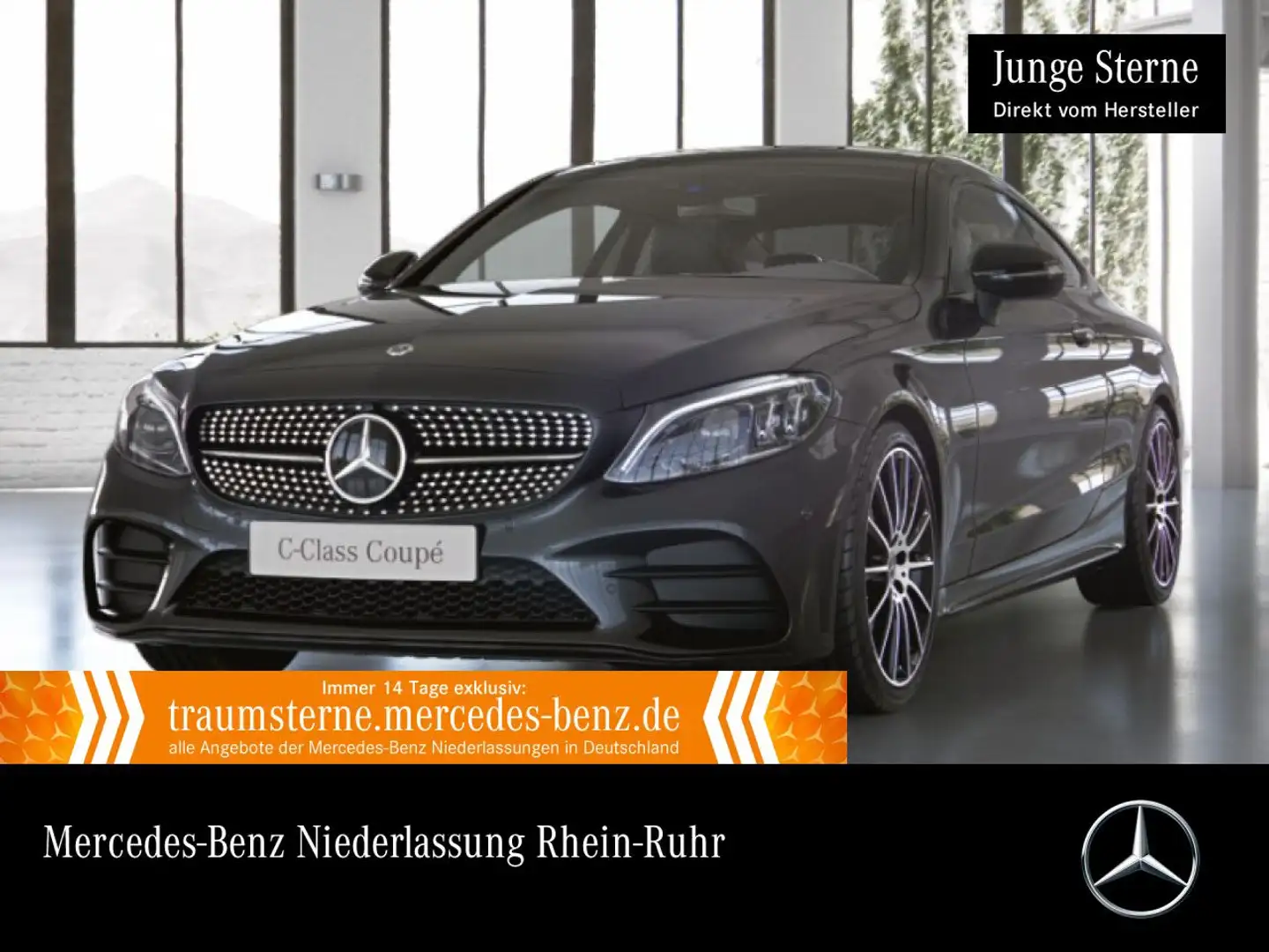 Mercedes-Benz C 300 Coupé AMG+NIGHT+PANO+MULTIBEAM+FAHRASS+19" Grau - 1