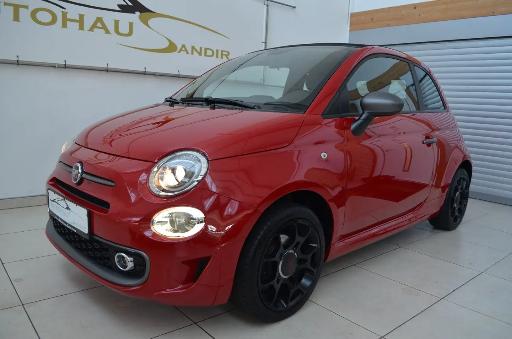 Fiat 500 500 S Sport Cabrio ~Leder~Klimatr.~MFl~PDC Rosso - 2