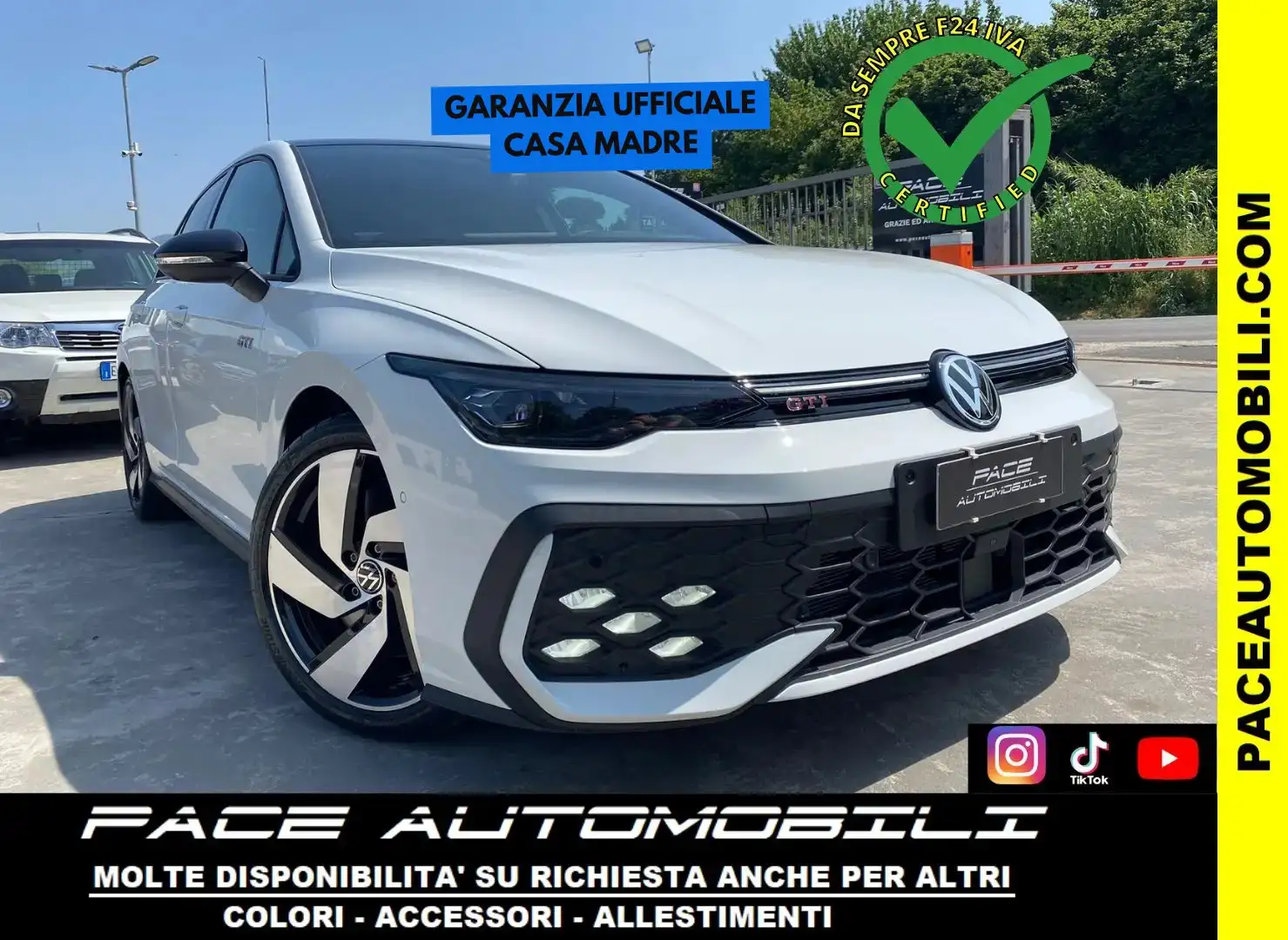 Volkswagen Golf GTI VIII.5 8.5 TETTO MATRIX PERFORMANCE BLACK PACK 18" Bianco - 1
