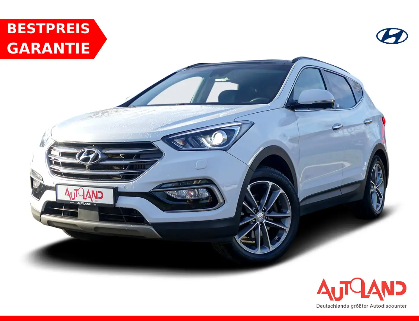 Hyundai SANTA FE 2.2 T-GDI blue Premium 4WD Bi-Xenon ACC Biały - 1