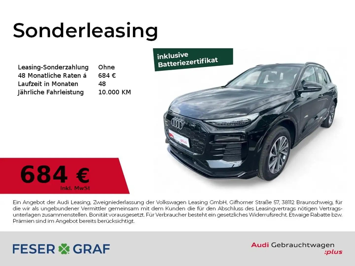 Audi Q6 e-tron e-tron quattro 360°Cam/ACC/LED+/4xSHZ/VC+ Noir - 1
