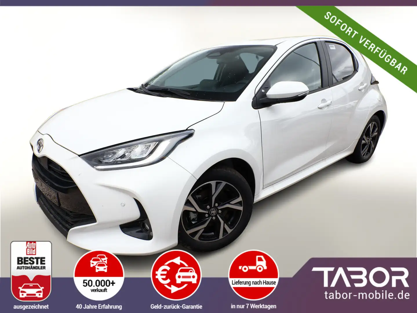 Toyota Yaris 1.5 HEV 116 E-CVT ACC SHZ LED SafetyP Kam Weiß - 1