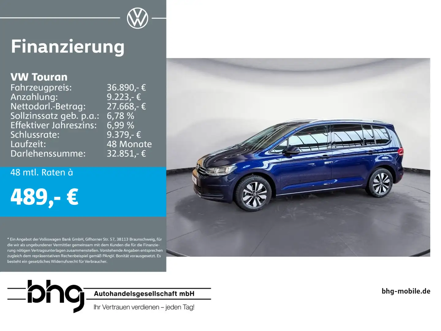 Volkswagen Touran 1.5 TSI DSG *MOVE* *STANDHEIZUNG*7-SITZER Blau - 1