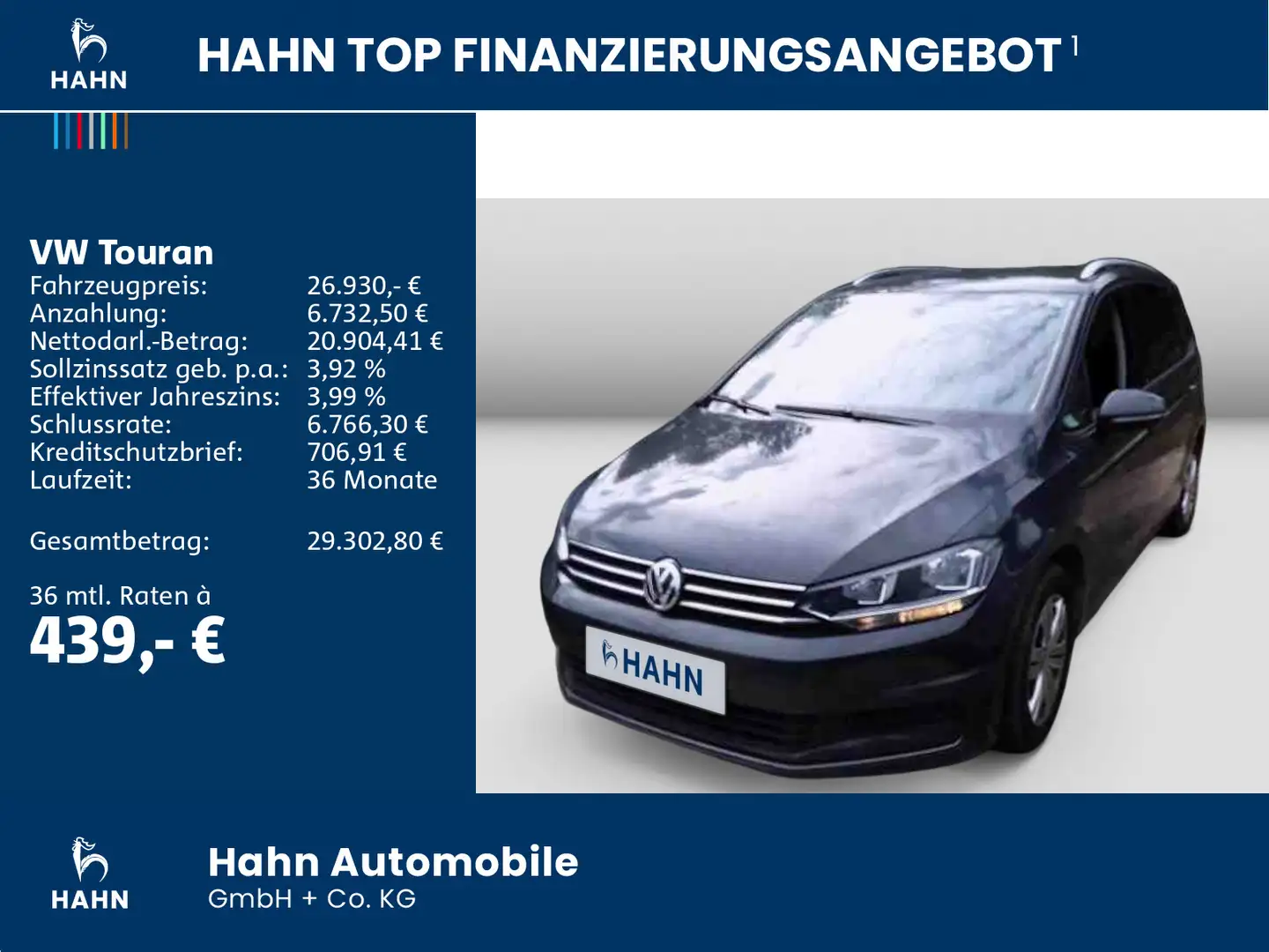 Volkswagen Touran 2.0TDI DSG United ACC Navi PDC Sitzheiz Grau - 2
