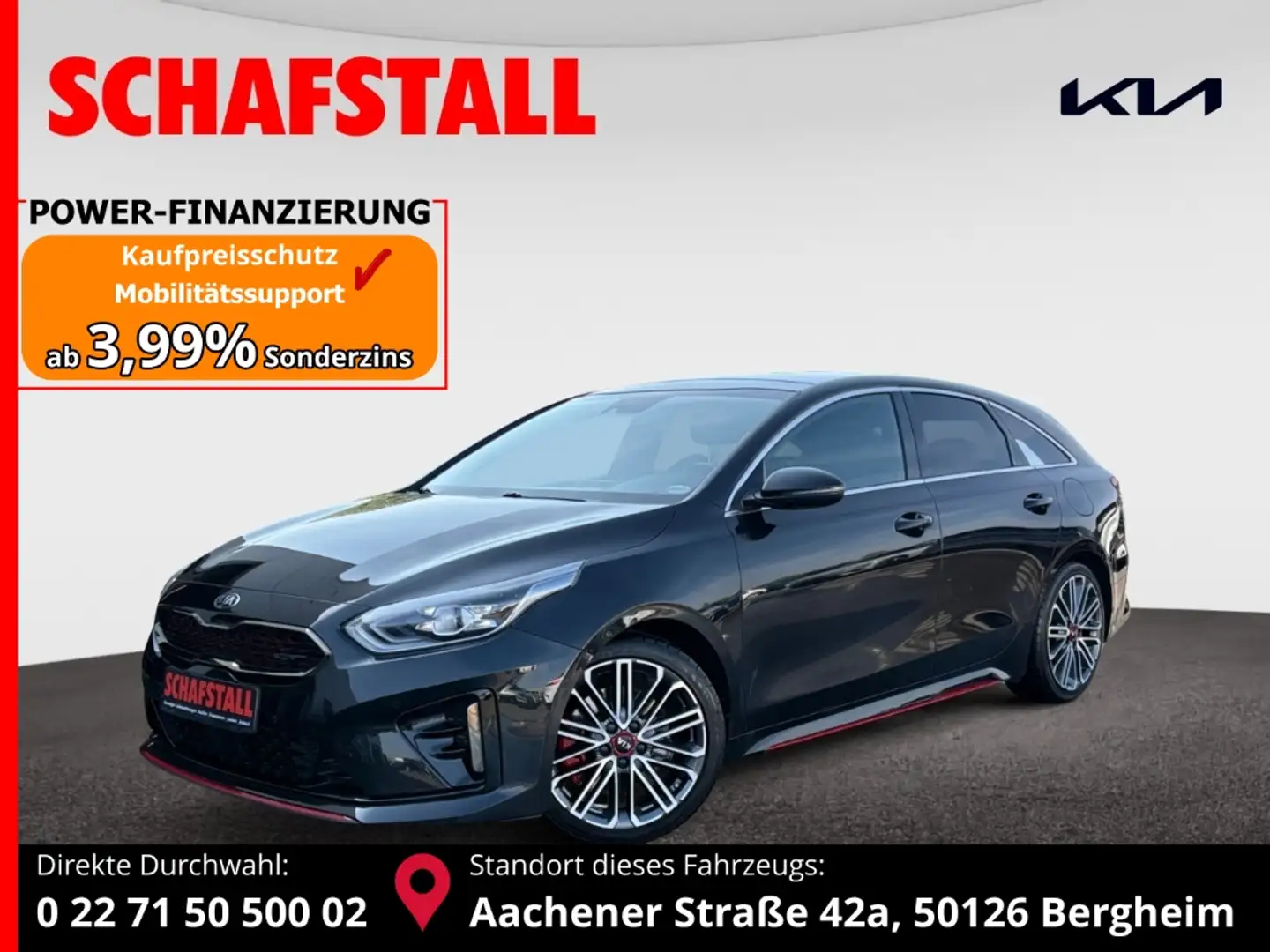 Kia ProCeed / pro_cee'd GT 1.6 T-GDI DCT Panorama AHK Navi Komfort-Paket Schwarz - 1
