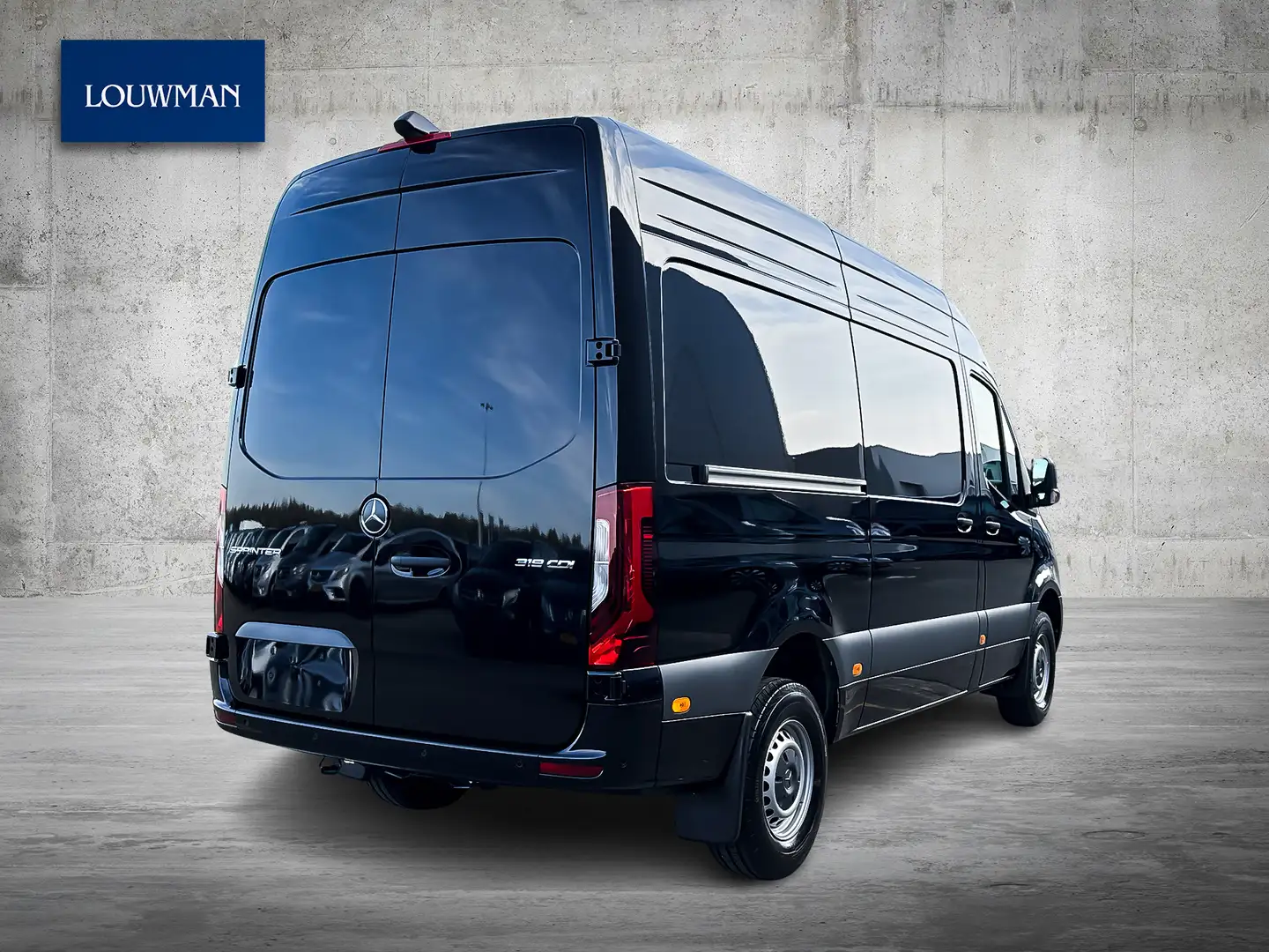 Mercedes-Benz Sprinter 319CDI 190PK Automaat L2H2 RWD SELECT | BPM Vrij | Zwart - 2