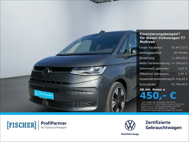 Volkswagen T7 Multivan 2.0TDI DSG kurz KÜ Matrix AHK STHZ Navi ACC 7 Sitz