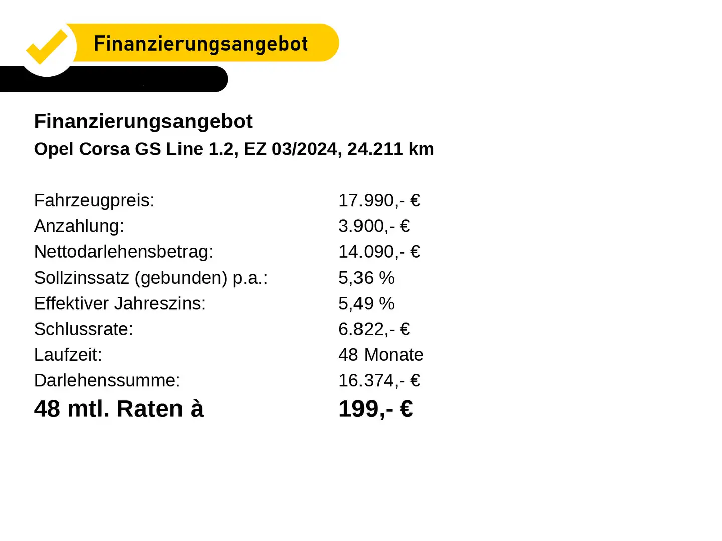 Opel Corsa F GS Line 1.2 Turbo Schwarz - 2