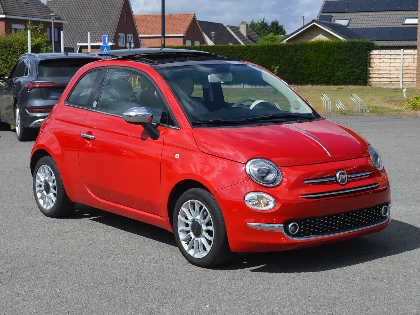 Fiat 500 1.2 8V Lounge pano open dak!! Rot - 2