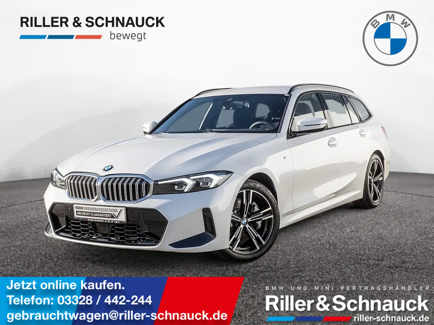 BMW 330 i Touring xDrive M Sport ACC+KAM+LED+NAVI+ Weiß - 1