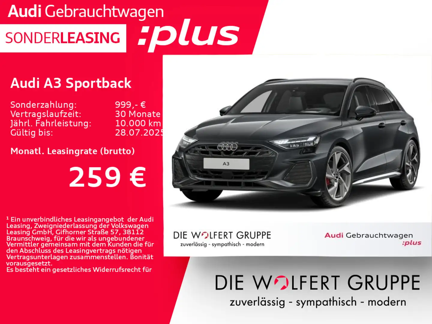 Audi A3 S line 35 TFSI 6-Gang ACC*RFK*AHK Gris - 1
