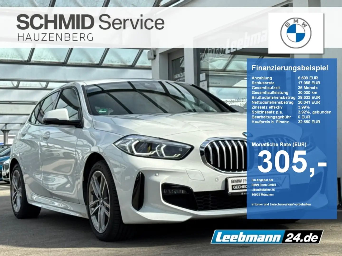 BMW 118 i M-Sport HUD/el.M-Sitze GARANTIE bis 01/2029 Weiß - 1
