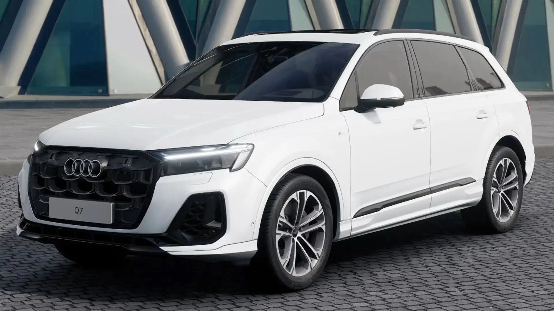 Audi Q7 55TFSI qu S LINE BLACK HUD PANO AHK 7-SITZER Weiß - 1