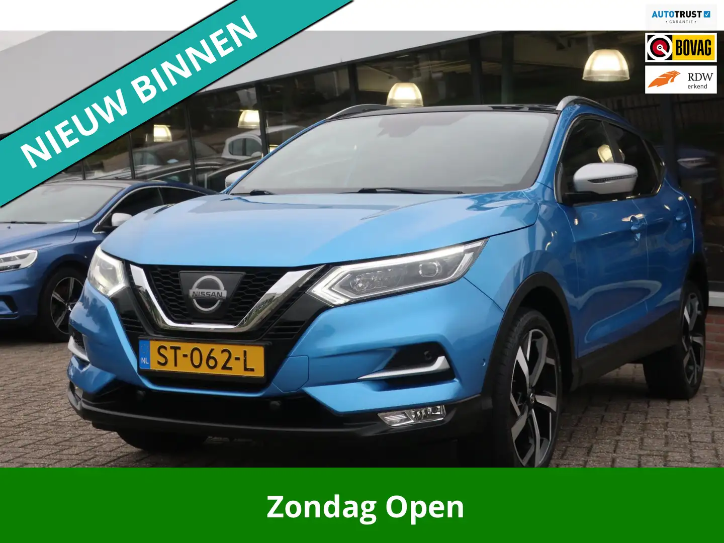 Nissan Qashqai 1.2 Tekna + LED_LEDER_PANO_NAVI_KEYLESS_CAM_19-INC Blau - 1