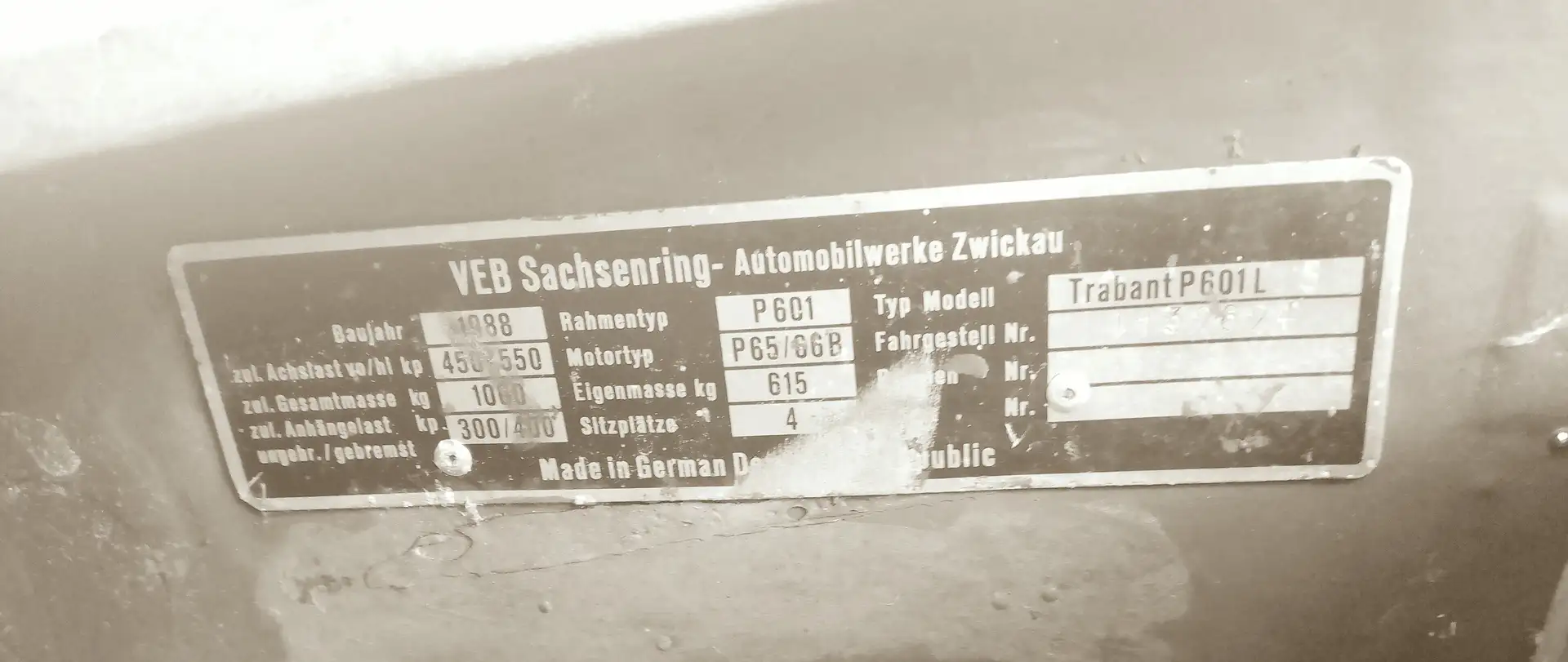 Trabant P601 Baujahr 1988 EZ 1991 Niebieski - 2