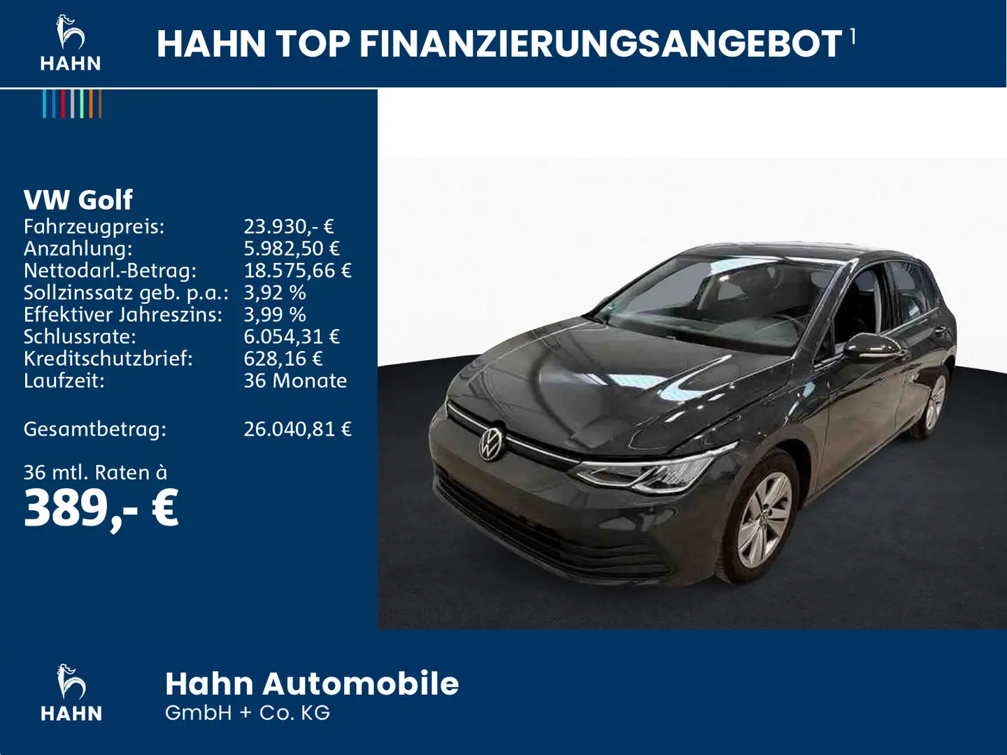 Volkswagen Golf VIII 2.0 TDI DSG Life Standhzg Navi LED CAM Grau - 2