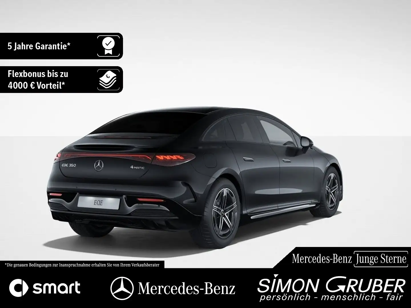 Mercedes-Benz EQE 350 4M AMG Night Pano Airmatic HAL 0,25% Nero - 2