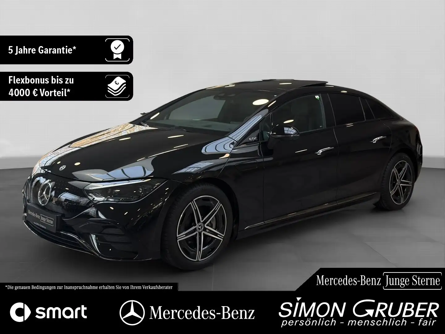 Mercedes-Benz EQE 350 4M AMG Night Pano Airmatic HAL 0,25% Schwarz - 1