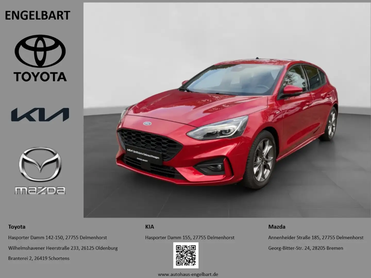 Ford Focus ST-Line Technologie-Paket 1+2 Winter-Paket Easy-Pa Rouge - 1