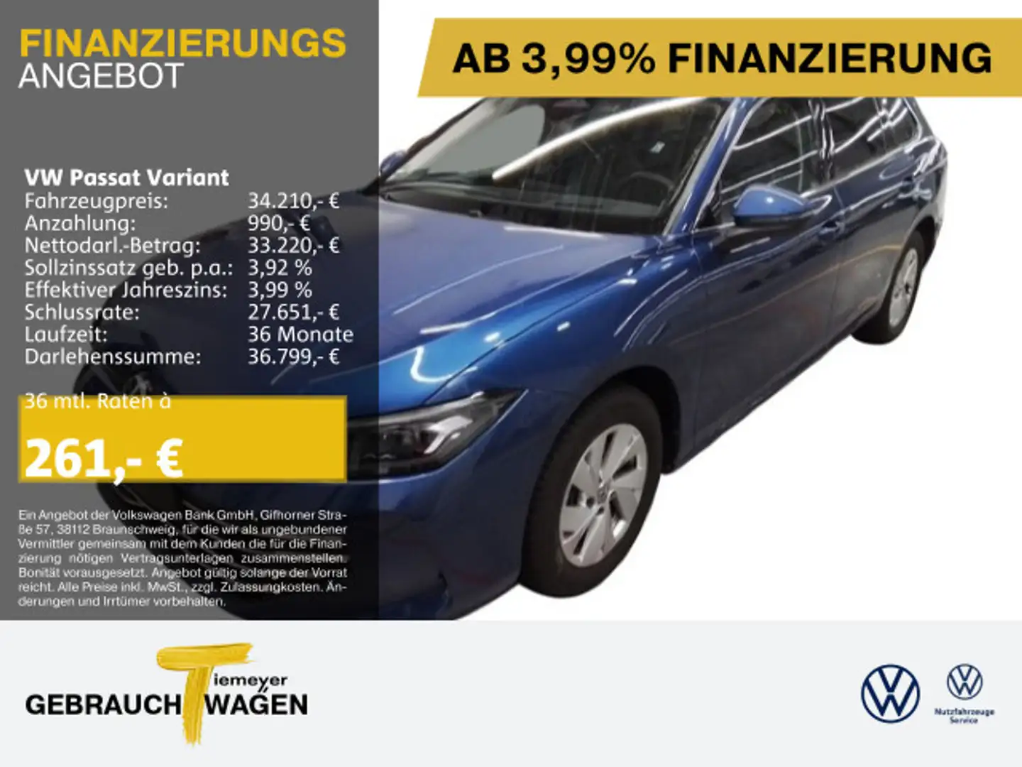 Volkswagen Passat Variant 1.5 eTSI DSG BUSINESS ST.HEIZ AHK Blau - 1