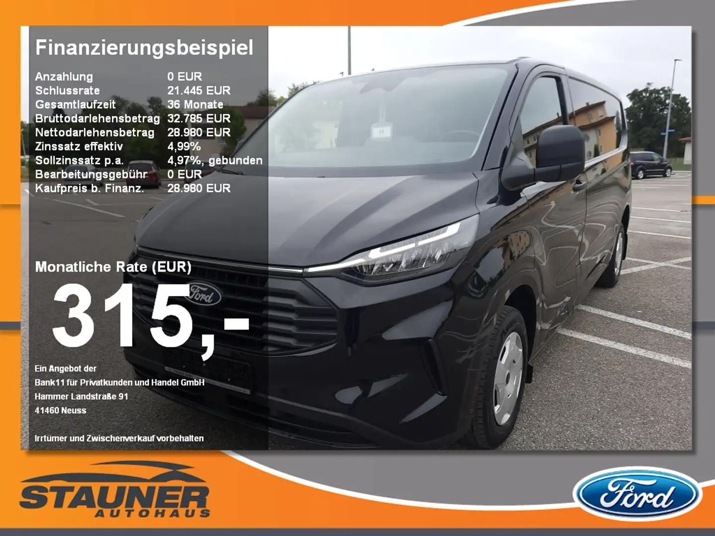 Ford Transit Custom Trend 320L2 Sitzheizung Notrad Noir - 1