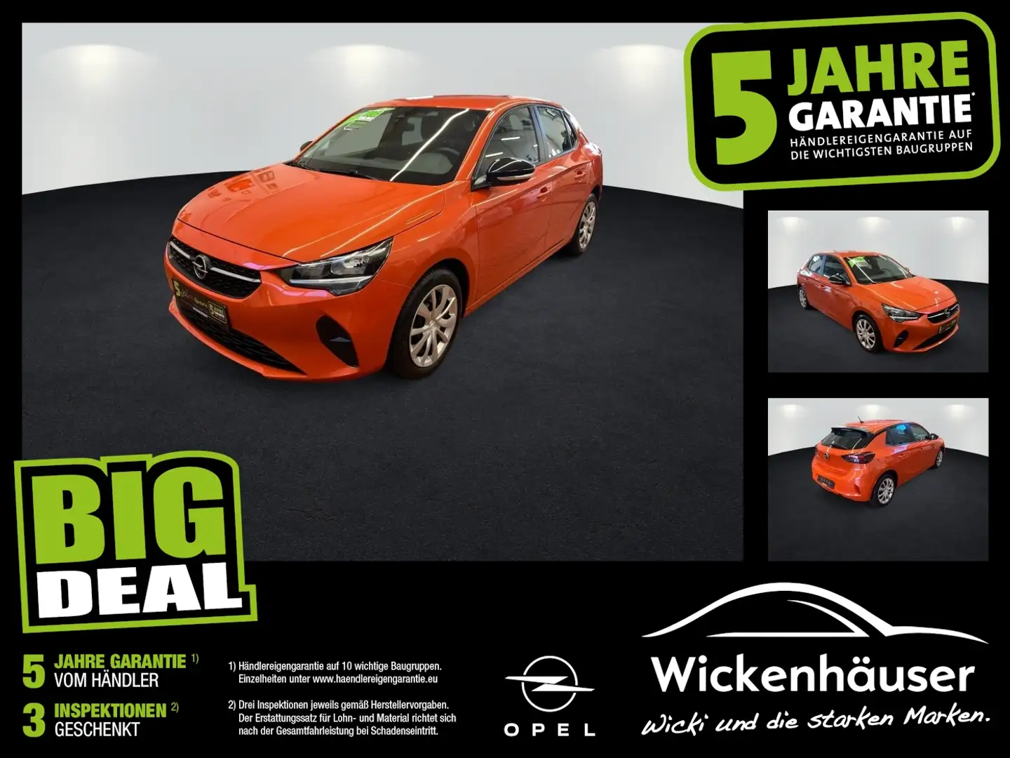 Opel Corsa F 1.2 Turbo Edition Navi PDC SpurH Oranje - 1