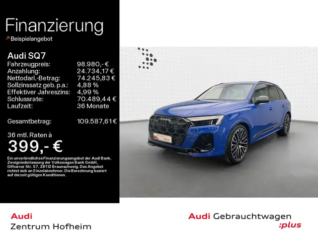 Audi SQ7 *EUPE 169.895*B&OAd*HUD*Pano*Standh*Laser*Vir