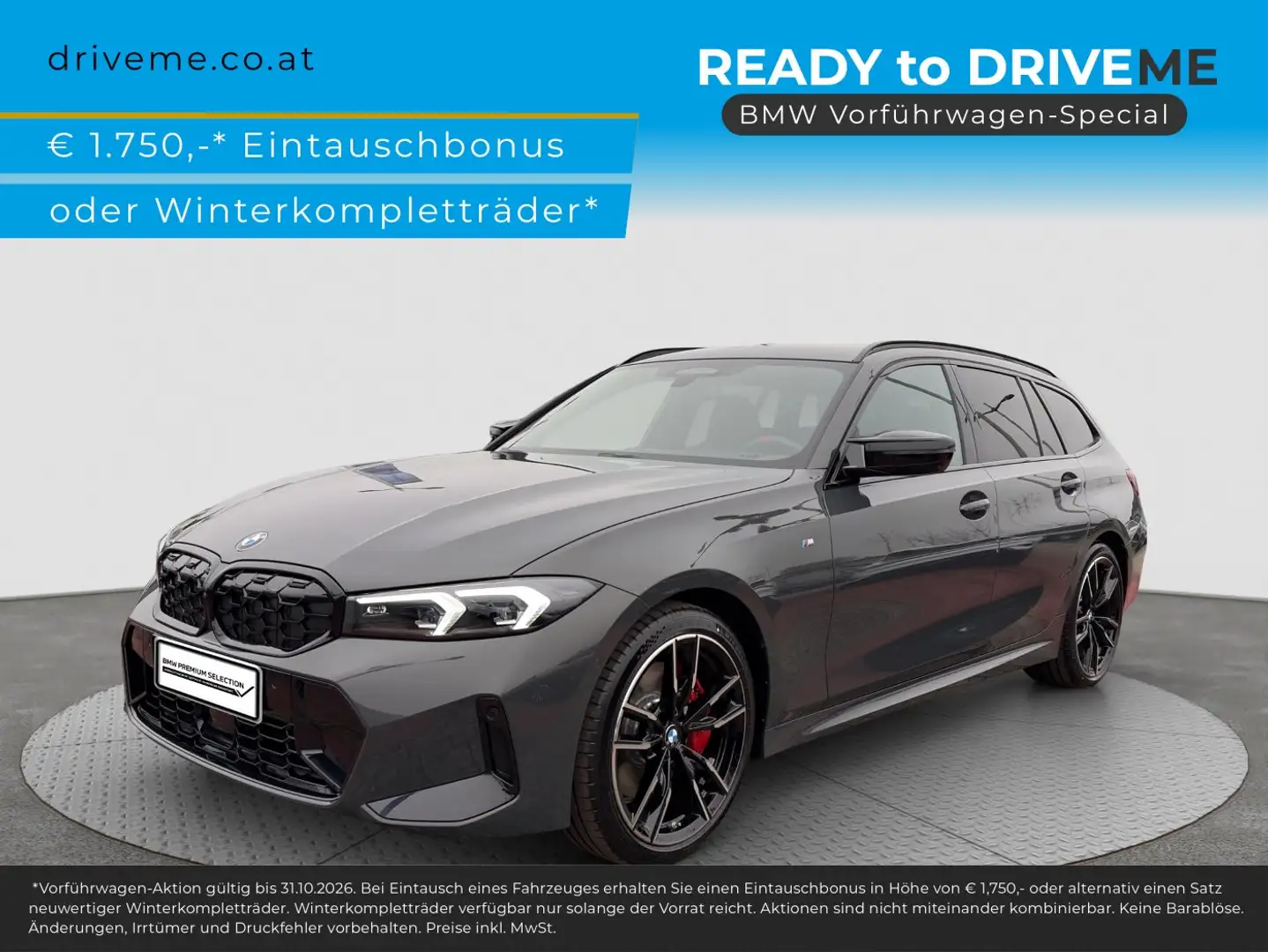 BMW 340 d xDrive Touring M-Sport Grau - 1