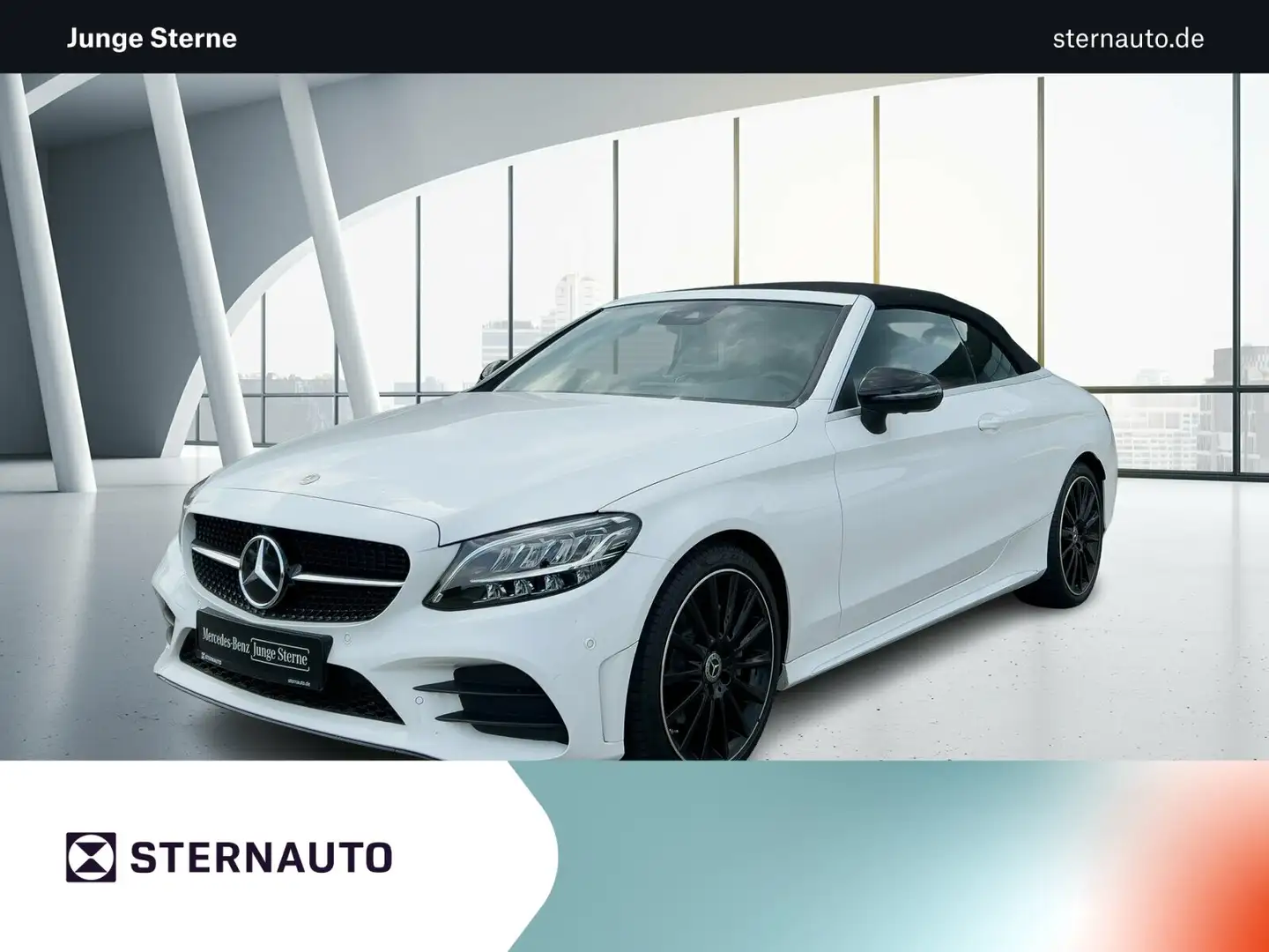 Mercedes-Benz C 200 C 200 Cabriolet AMG Line Plus 360Cam Ambiente Wind Blanc - 1