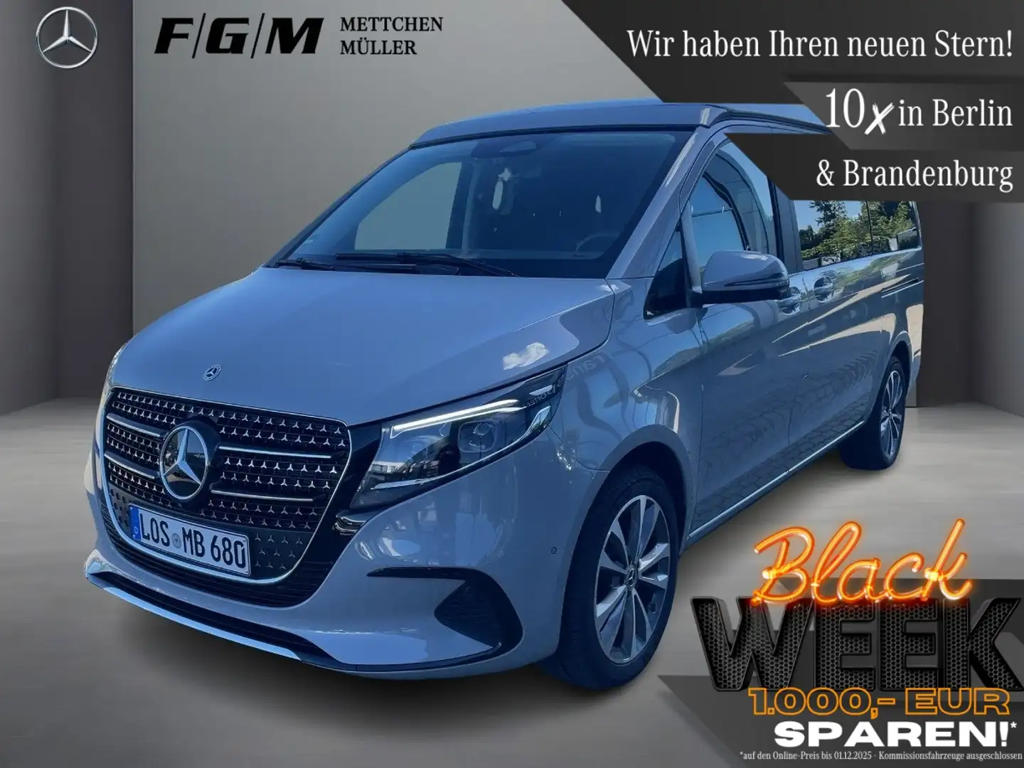 Mercedes-Benz V 300 d 4M Marco Polo HORIZON MBeam|TWA|360|AHK Grijs - 1