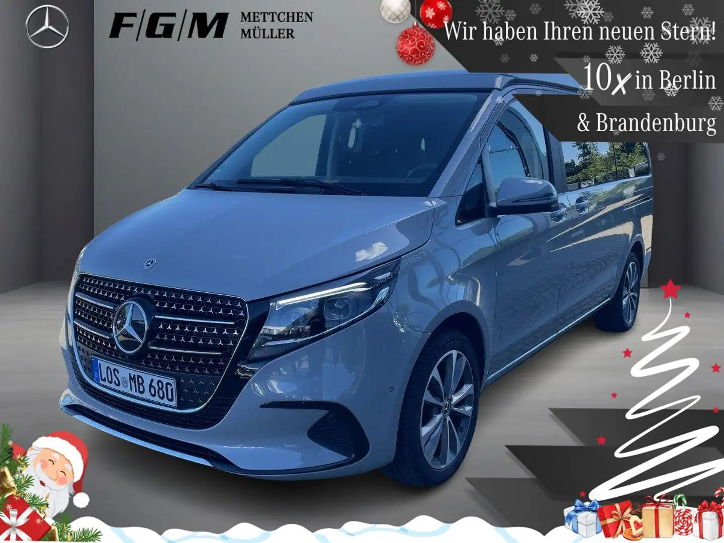 Mercedes-Benz V 300 d 4M Marco Polo HORIZON MBeam|TWA|360|AHK Gris - 1