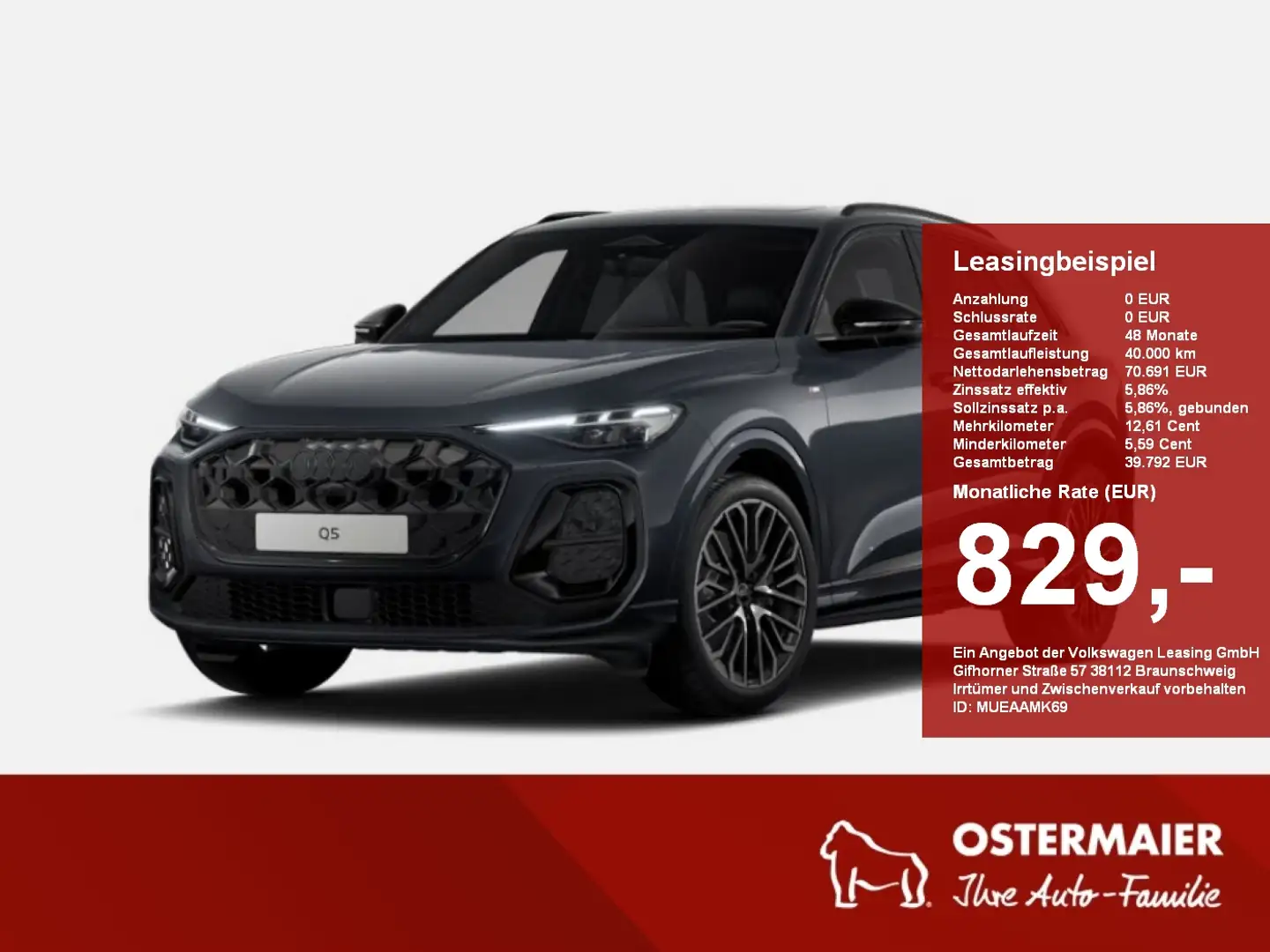 Audi Q5 SUV TDI quattro 204PS,AHK,PANO,NAVI,KAMERA,SpF,21' Grau - 1