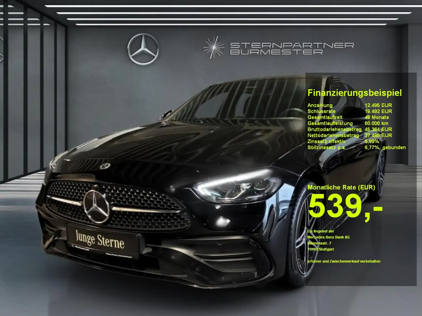 Mercedes-Benz C 300 d AMG+Night+Navi+AHK+Kamera+MBUX+Ambiente+ Schwarz - 1