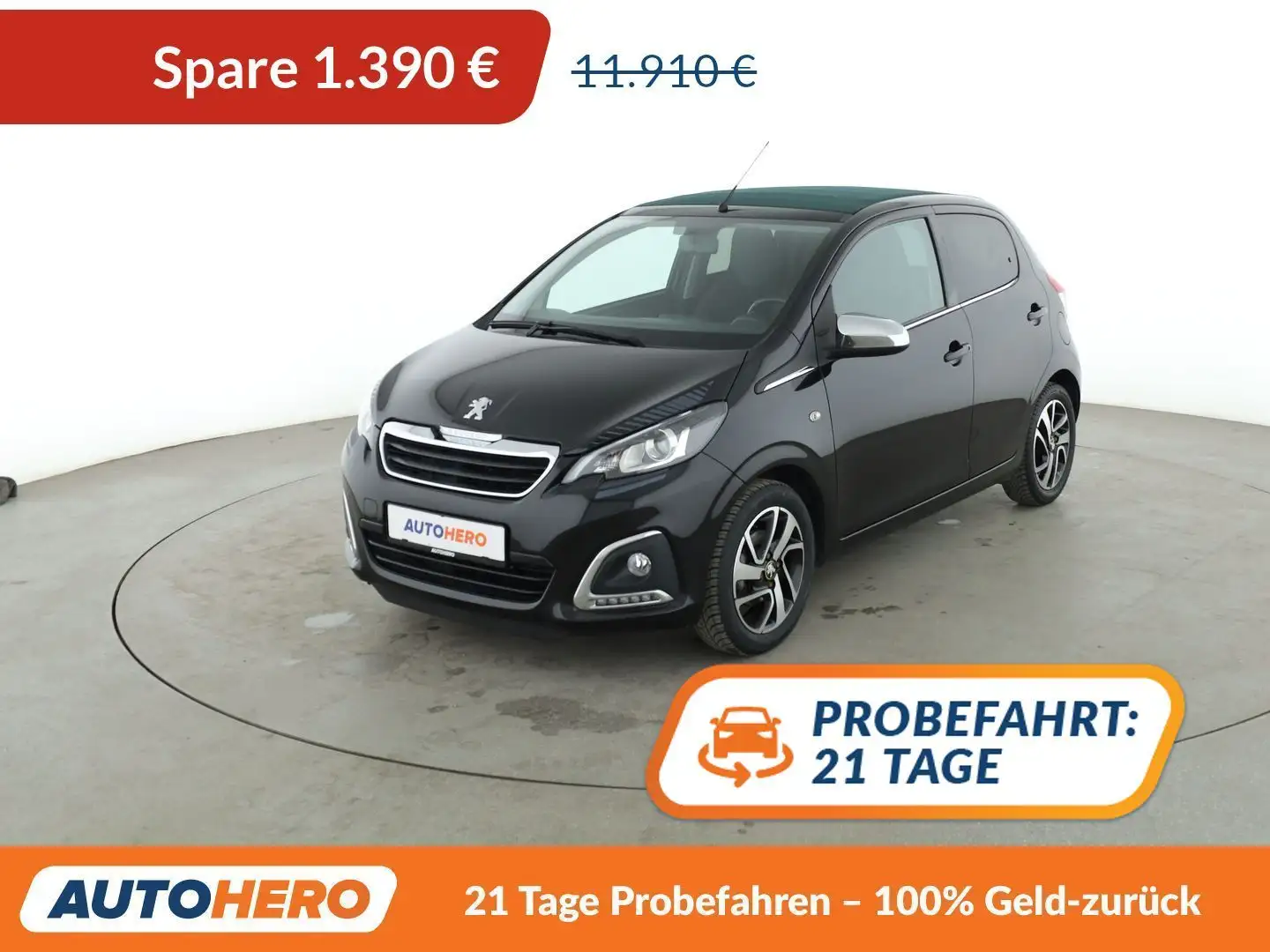 Peugeot 108 1.0 VTi TOP Collection*LIM*SHZ*KLIMA* Schwarz - 1