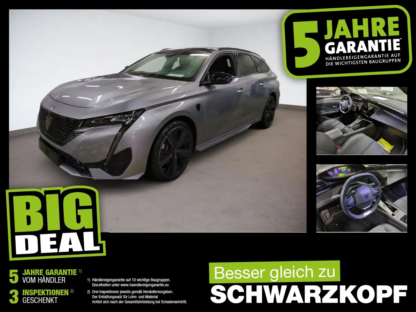 Peugeot 308 1.5 BlueHDi Klima. El. Parkbremse, Grau - 1