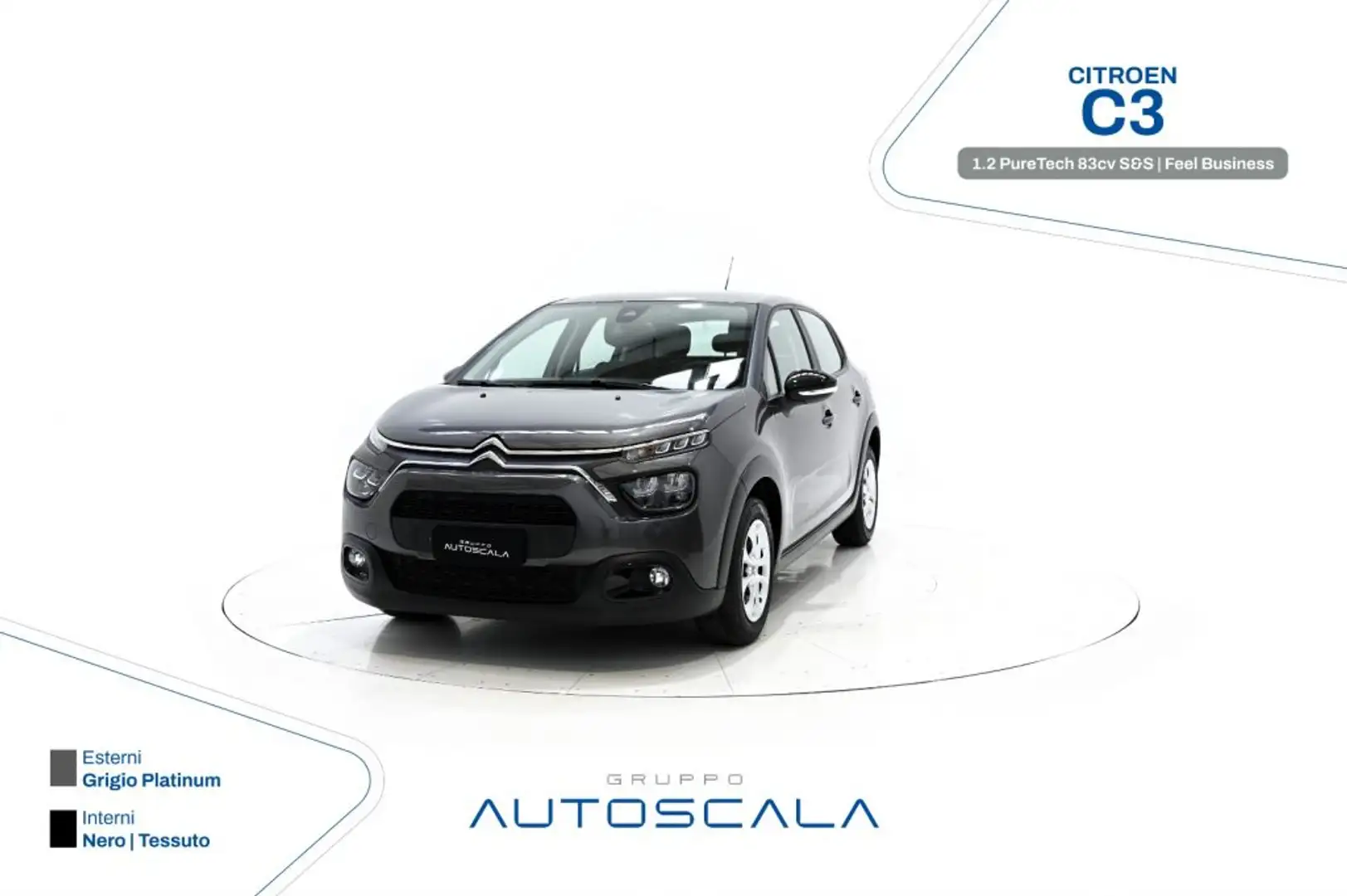 Citroen C3 1.2 PureTech 83cv S&S Feel Business Grigio - 1