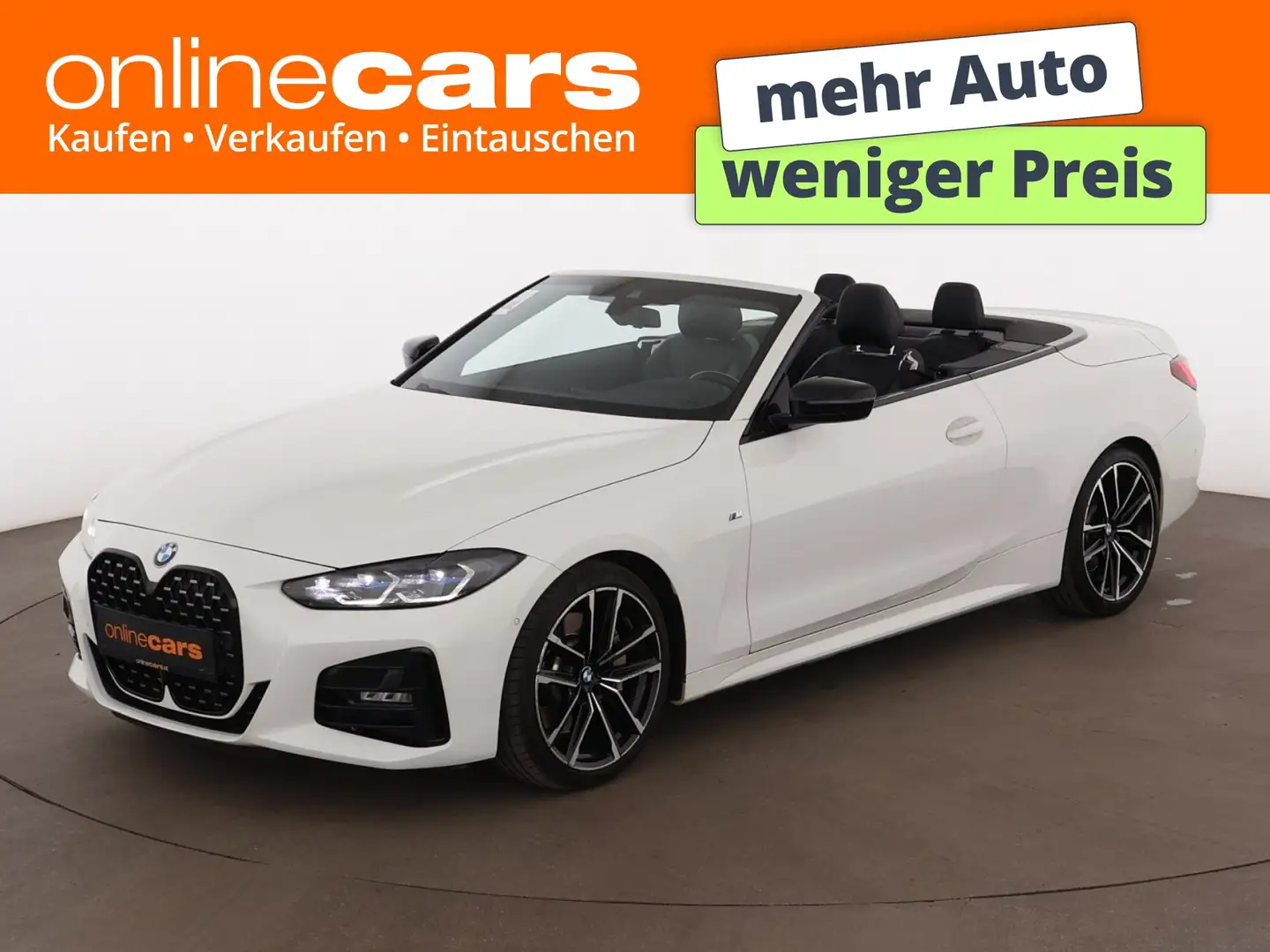 BMW 430 i Cabrio M-Sport Aut LASER LEDER SITZHZ MEMORY Weiß - 1