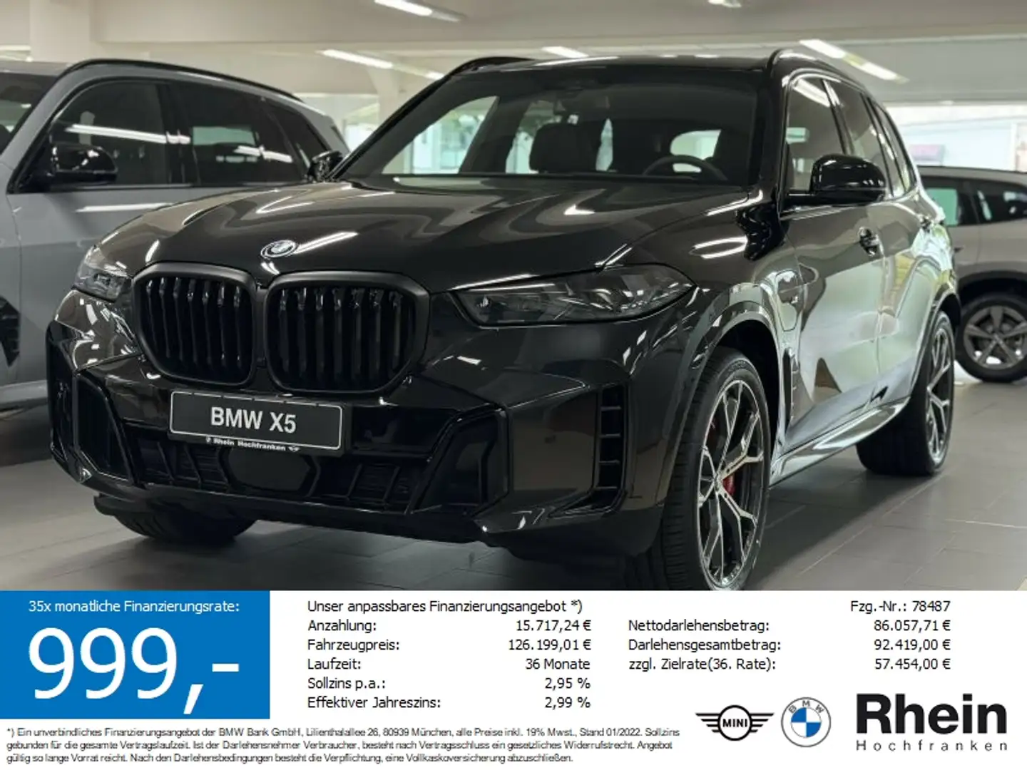 BMW X5 xDrive50e *M-Sportpaket* *AHK* Noir - 1