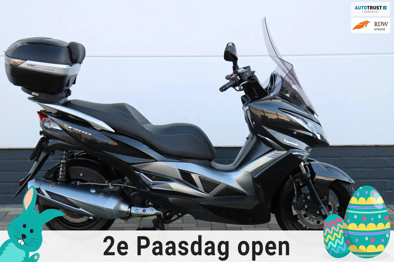 Kawasaki J300 Scooter ABS uit 2017 met 25.791 KM NL Motor ! Negro - 1