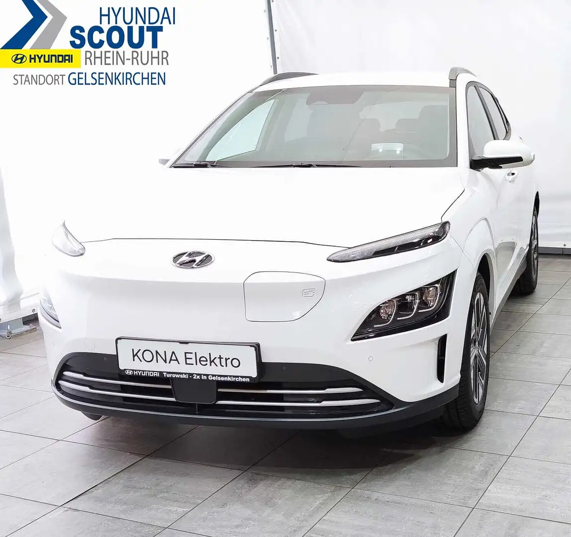 Hyundai KONA Elektro EV Prime 150kW LEDER Sitzh. NAVI White - 1