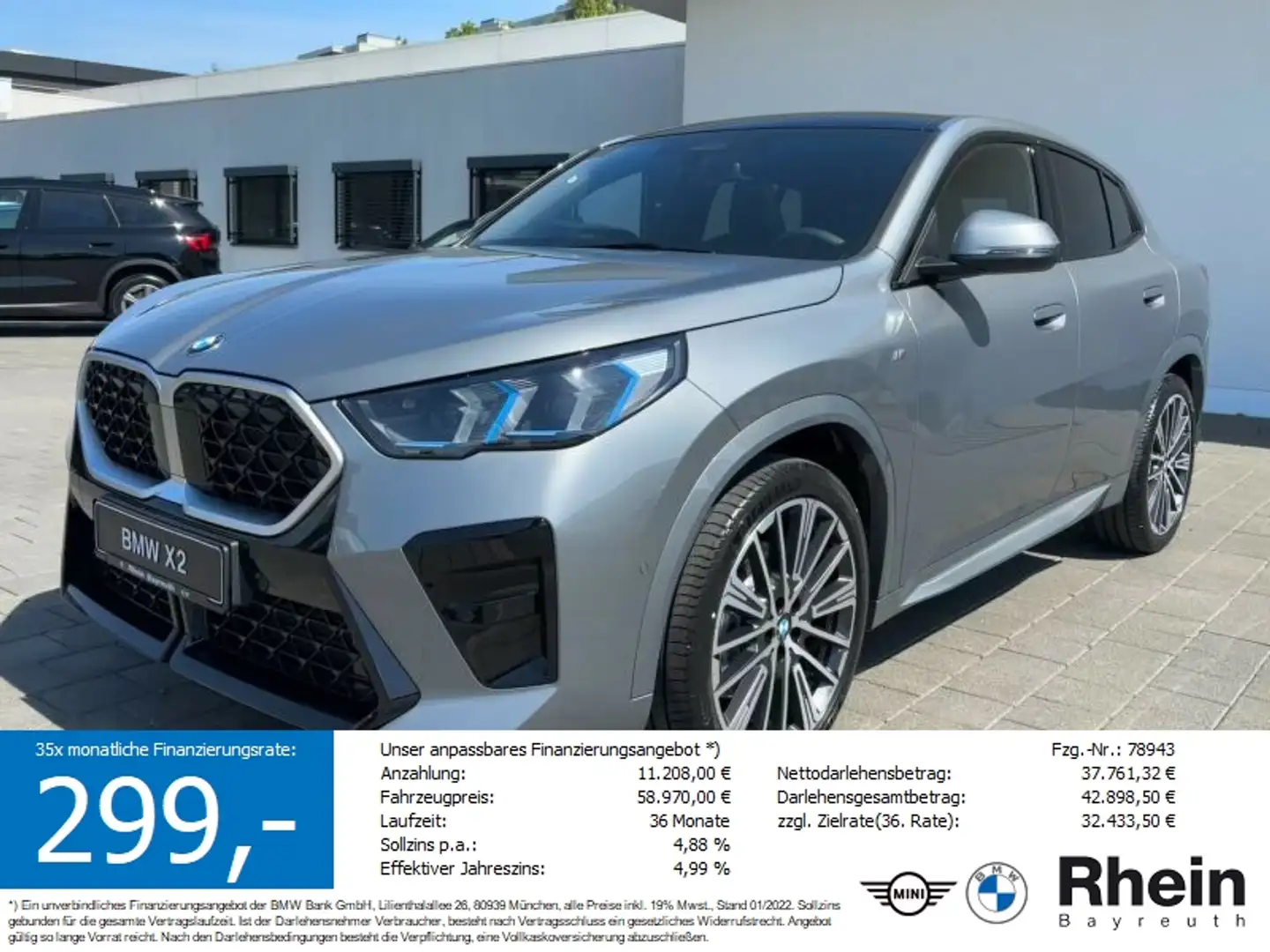 BMW X2 sDrive20i M Sportpaket Grau - 1