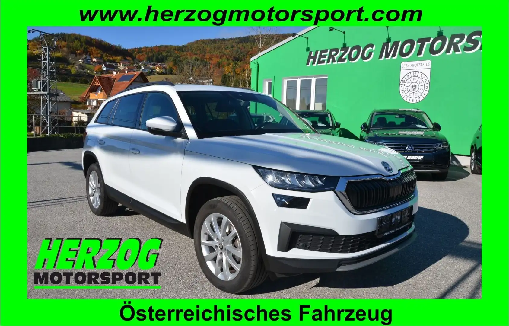 Skoda Kodiaq Kodiaq 2,0TDI SCR 4x4 DSG LED VIRTUAL AHV 1.Besitz Weiß - 1