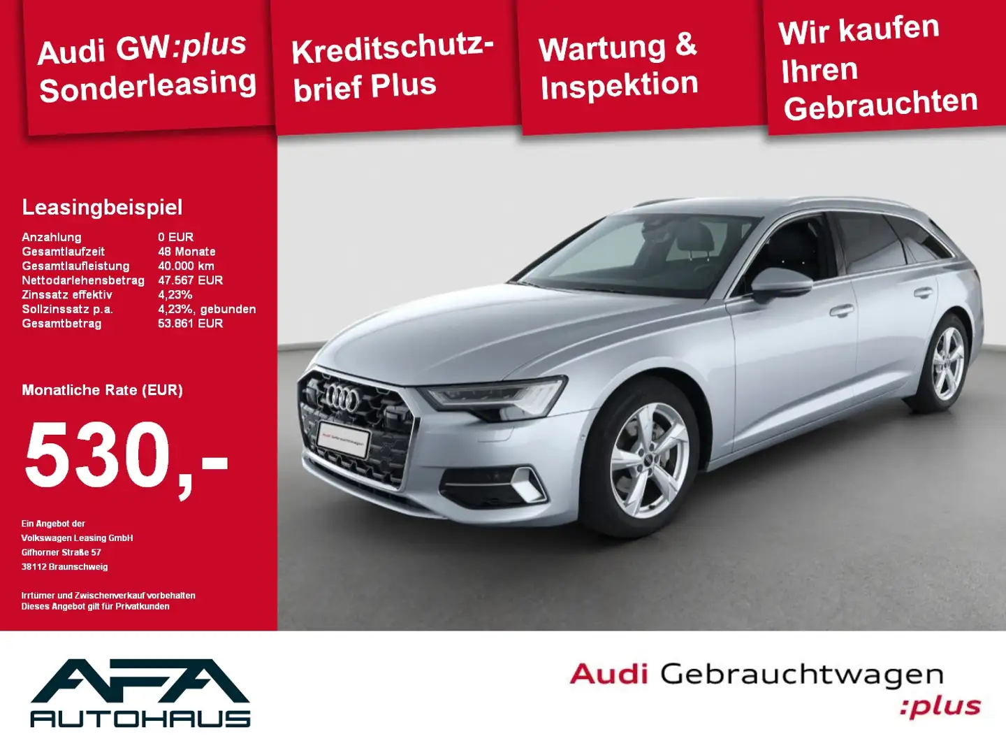 Audi A6 Avant 35 TDI S tronic S-LineINT*AHK*HD.Matrix Silber - 1